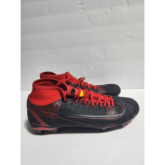 Nike Men size 8 Mercurial Superfly Customized YAVI Black and RED Soccer Cleats - Picture 6 of 11